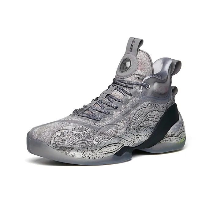 ANTA KT7 Basketball Shoes Men High Top Gray/Black-1