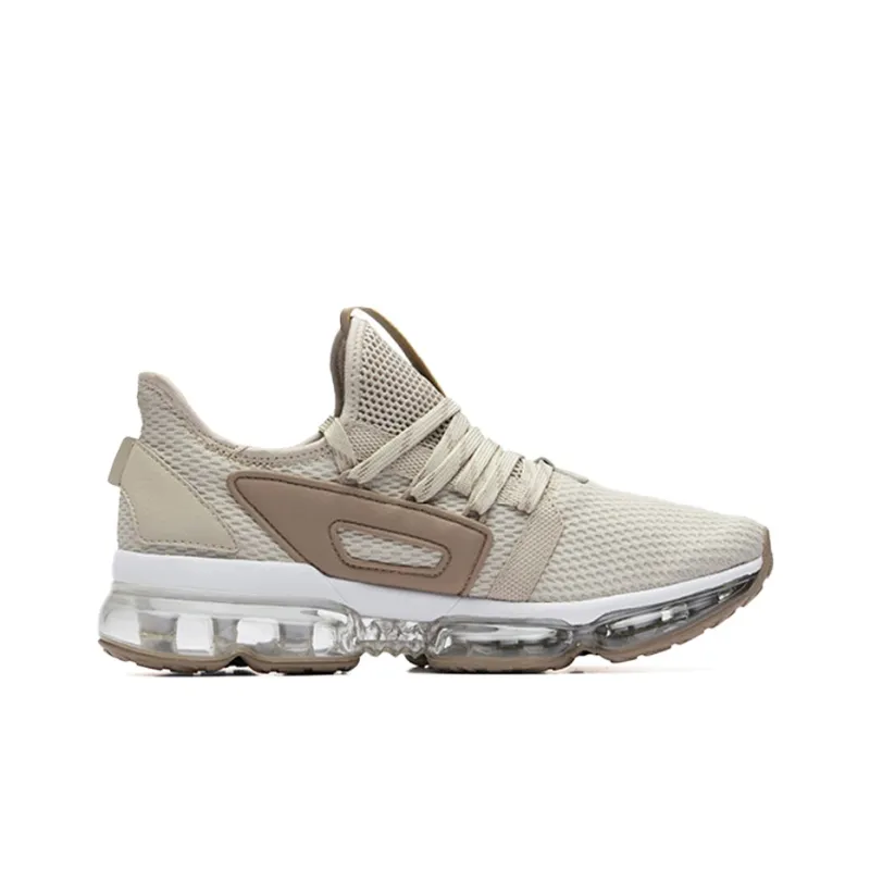 Anta SEEED Cushioned Slip-Resistant Low-Top Running Shoes Men's Light Brown-1