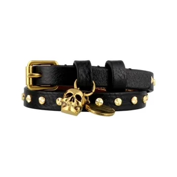 Alexander McQueen Hammered Studs Double Wrap Bracelet