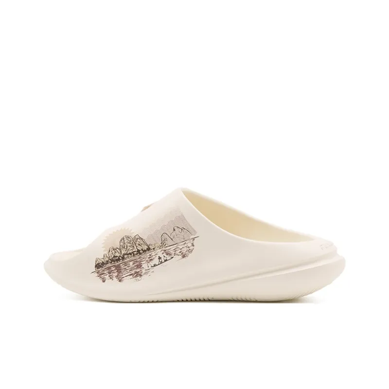 PEAK Very Small Fat Drag EVA Quiet Slide Slippers Women's Khaki-2
