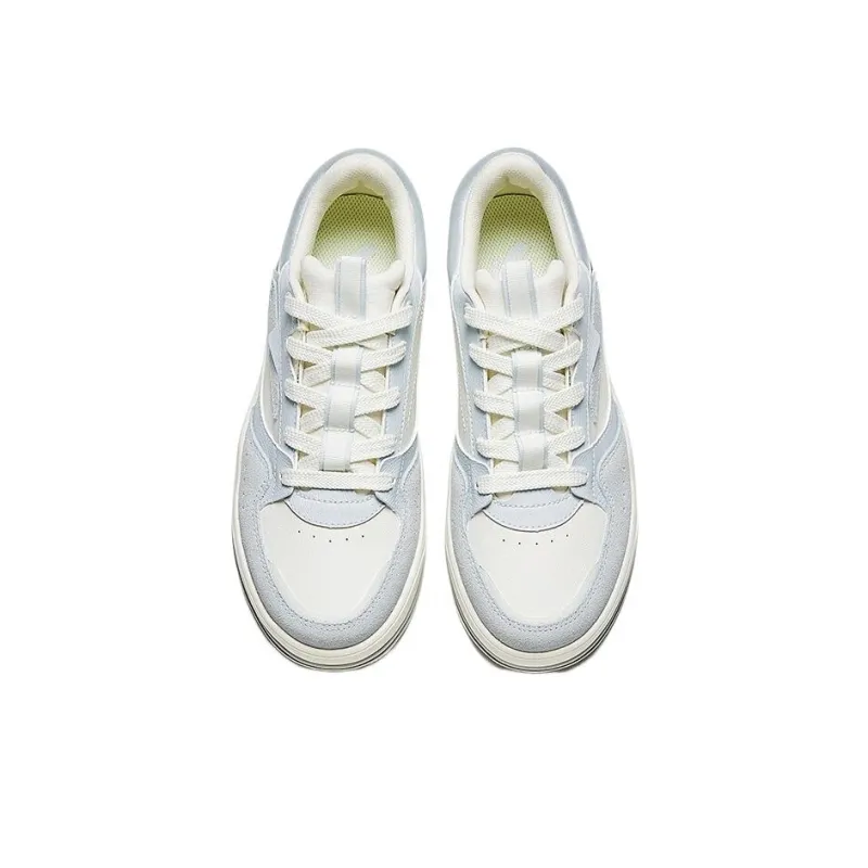 Anta C37 Series Anti Slip Wear Resistant Low Top Skateboard Shoes Women's White Gray-1