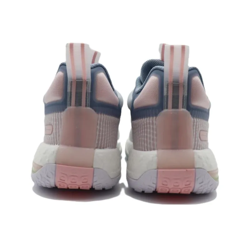 Anta Bastard Cushioning Anti Slip And Wear Resistant Mid Top Basketball Shoes Blue Pink-3