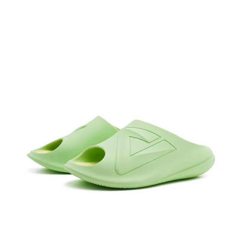 PEAK Very Small Fat Drag Quiet Slide Slippers Men's Green Yellow-2