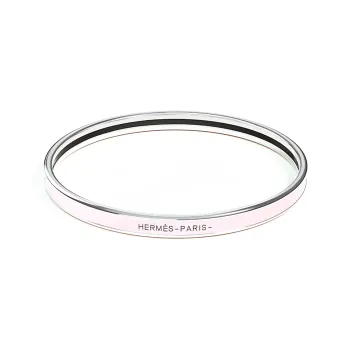 HERMES Uni Palladium Plated Bangles Women's Lotus Color