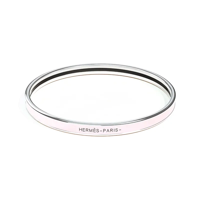 HERMES Uni Palladium Plated Bangles Women's Lotus Color-0