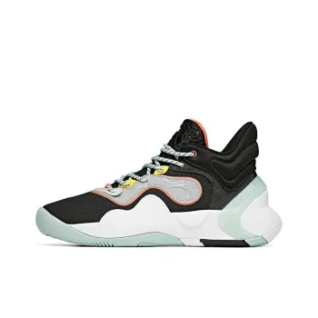 Anta Speedy Decision KT Thompson Cushioning Anti Slip And Wear Resistant Mid Top Basketball Shoes Black Gray Green