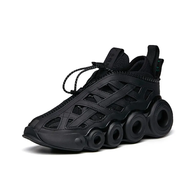 Anta Star Stream Cushioning Anti-Slip And Wear-Resistant Coverage Low-Top Running Shoes Men's Black-1