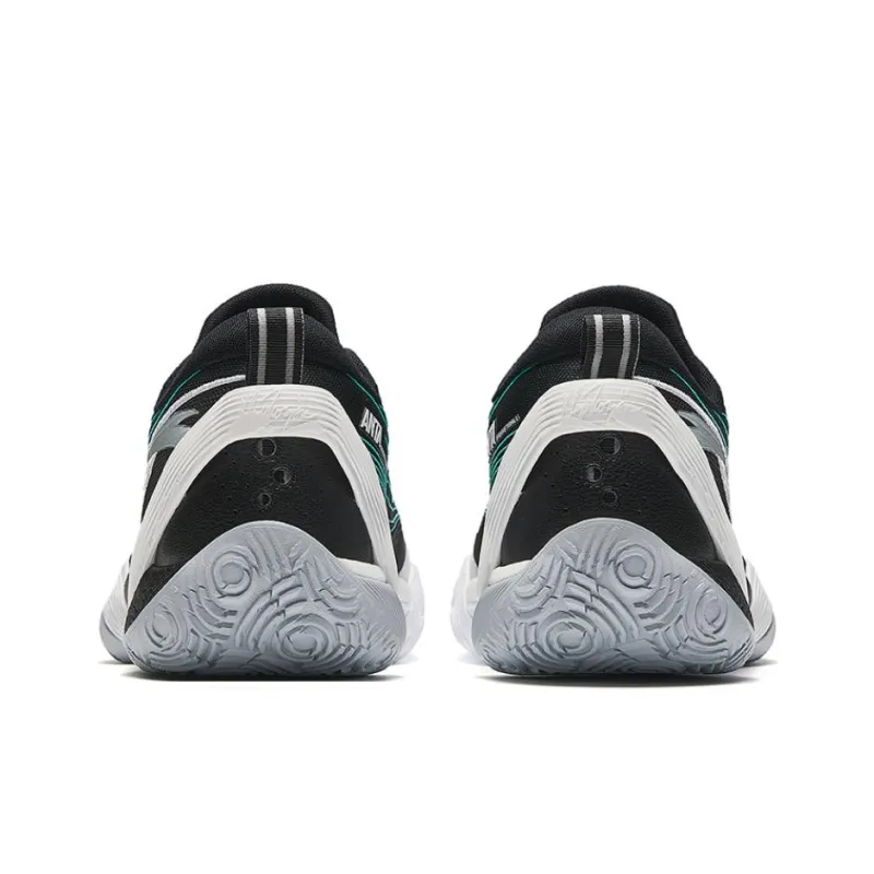 Anta Three point Rain1.0 V2 Cement Killer Cushioning Slip Resistant Low Top Basketball Shoes Men's Blue Gray-3