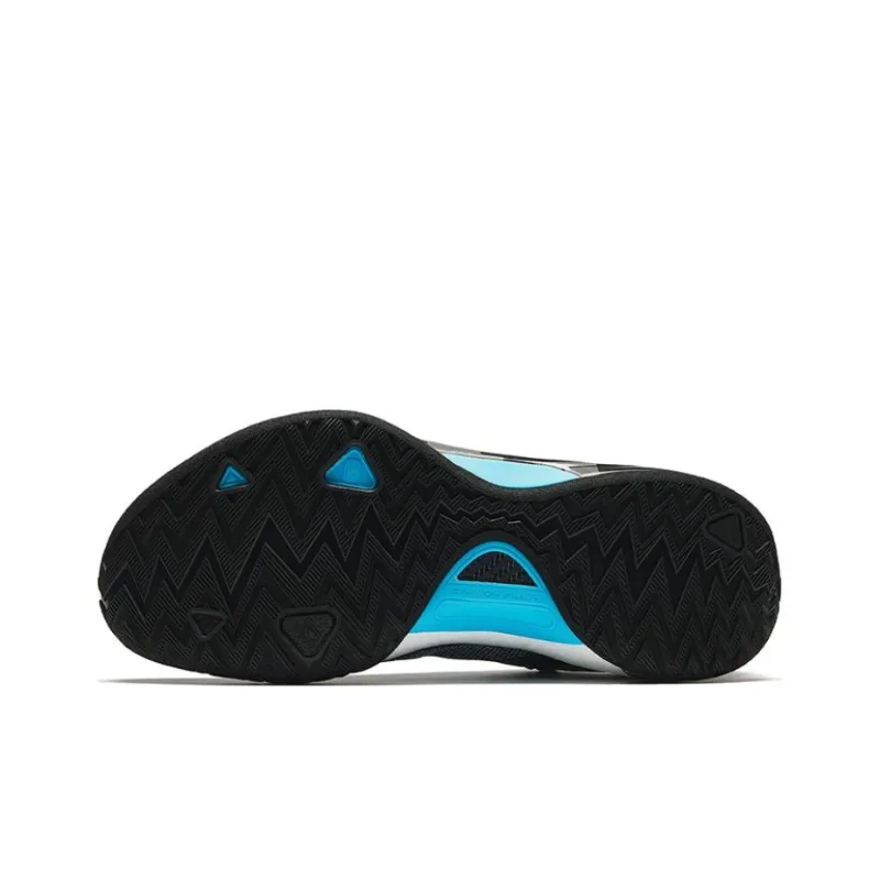Anta GH5 Cushioning Breathable Lightweight Rebound Low Top Basketball Shoes Men's Black Blue-4