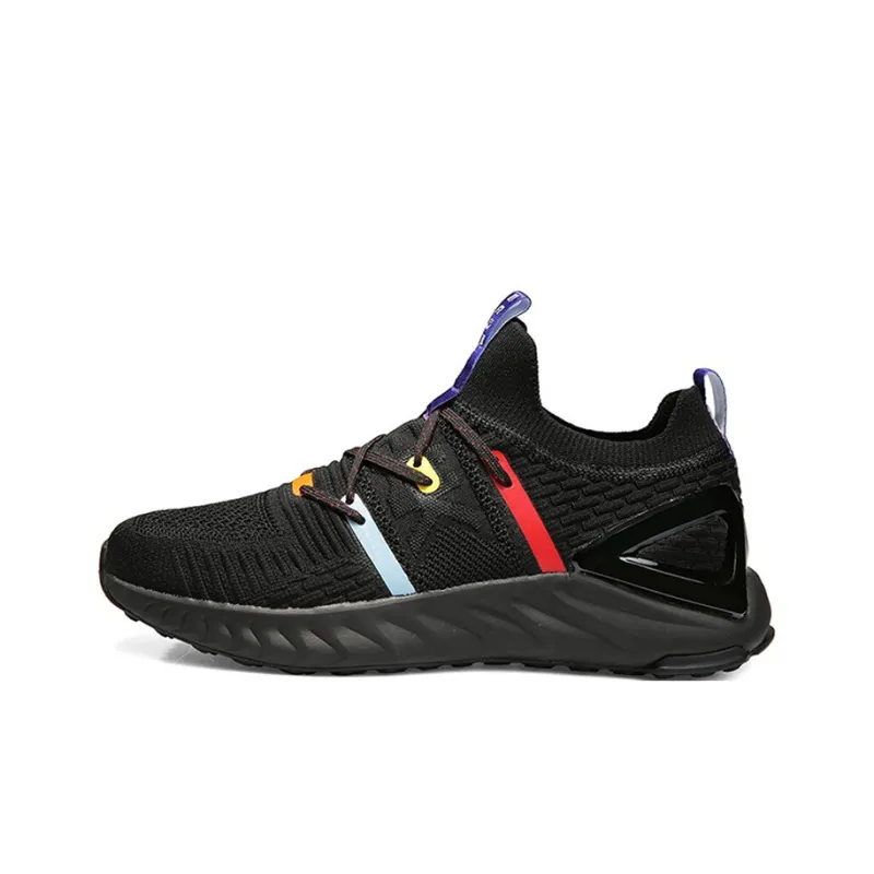 PEAK State Pole 1.0 Plus Shock Absorbers With Slip Resistant Features Low Top Running Shoes Women's Black Rainbow-0