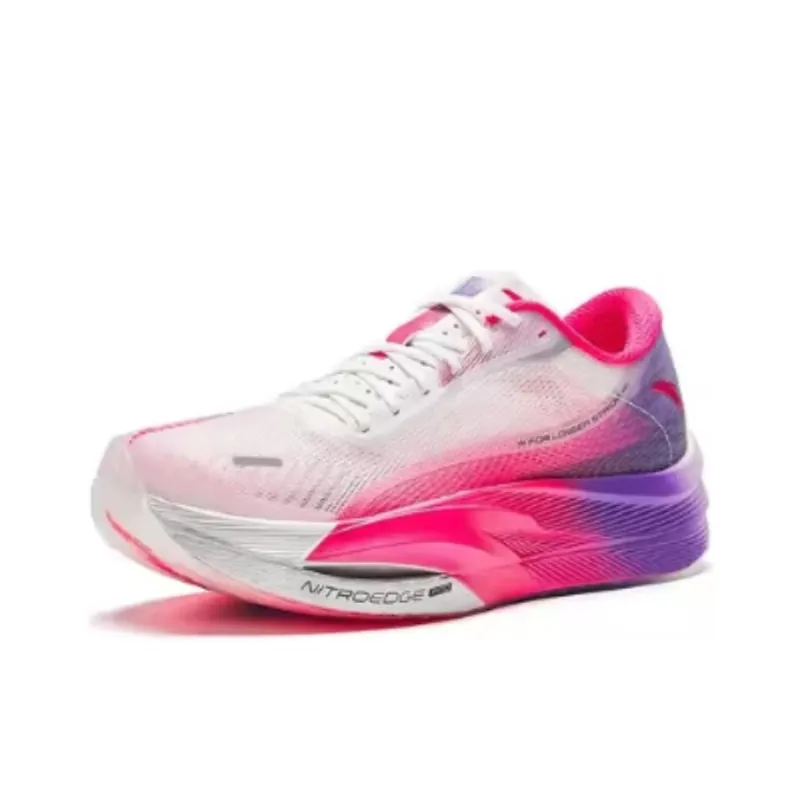 Anta C202 5 GT Cushioned Slip-Resistant Low-Top Running Shoes Men's White Red Purple-2