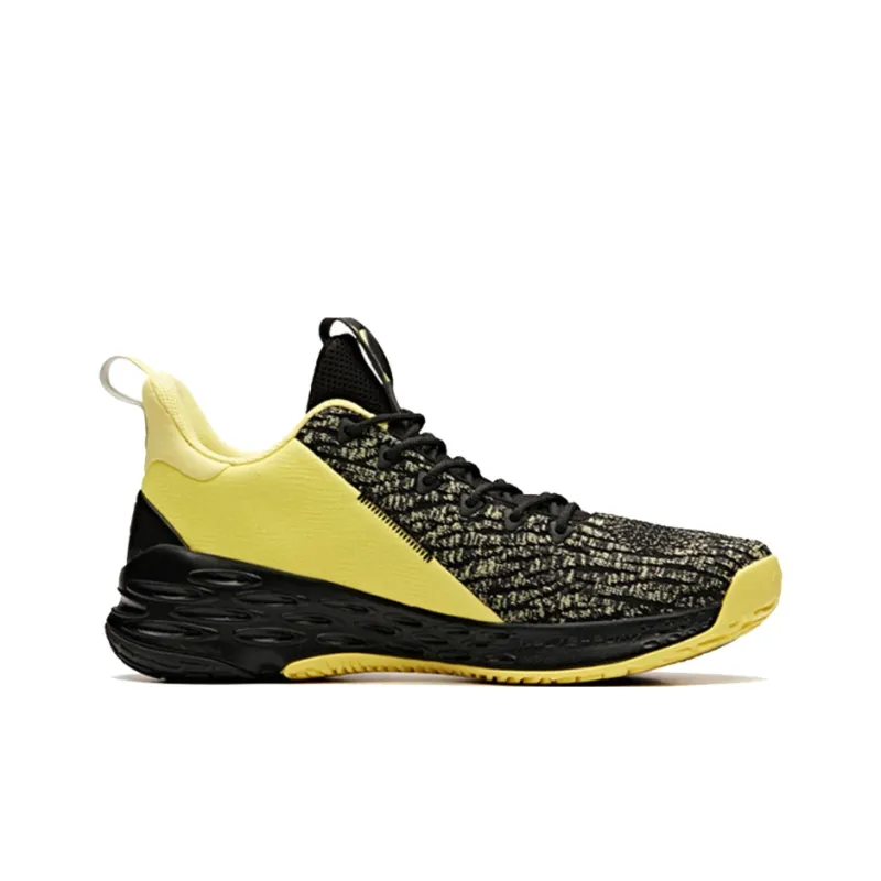 Anta KT4 Shock Absorbers Slip Resistant Breathable Low Top Basketball Shoes Men's Yellow Black-1