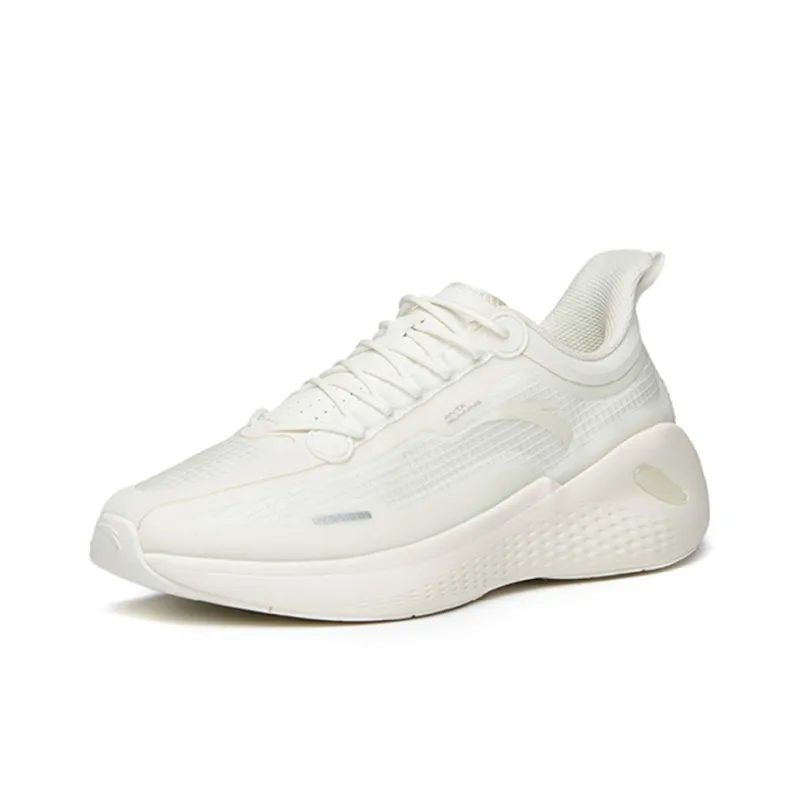 Anta Breaking Wind Cushioned Anti-Slip And Wear-Resistant Lightweight Low-Top Running Shoes Men's Ivory White-2