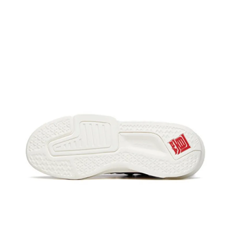 Anta Bastard Coverage Slip Resistant Warm Low Top Skateboard Shoes Women's White Black Red-5