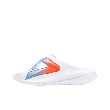 PEAK Statistic Sandals Rubber Sole Graffiti Slide Slippers Men's White Orange
