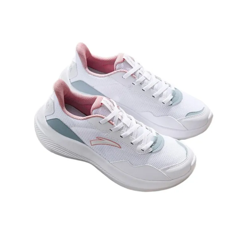 Anta Nebula Cushioning And Breathable Low Top Casual Running Shoes Women's White-1