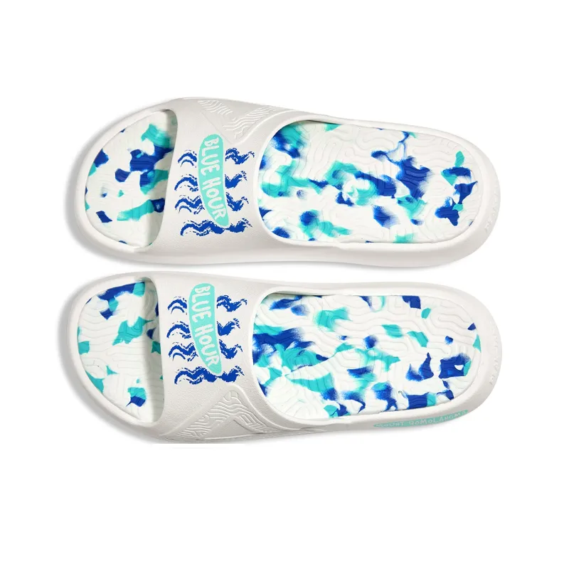 PEAK State Pole Guochuang Slippers Slide Slippers Unisex Mount Everest Blue Tone Moment-5