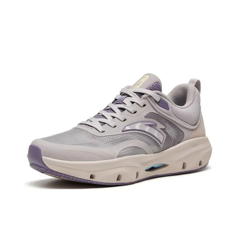 Anta Divine Pro Breathable Wear Resistant Lightweight Low Top Running Shoes Women's Lotus Gray-1