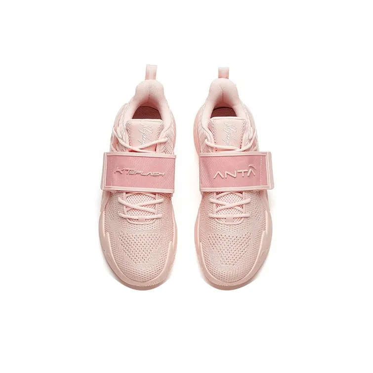 Anta Water Flower 2 KT Cushioning Anti-Slip And Wear-Resistant Coverage Low-Top Basketball Shoes Cherry Blossom Pink-2