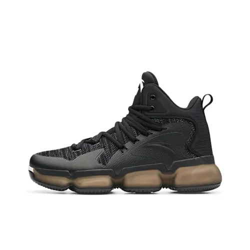Anta SEEED Noble Air Cushioned Slip-Resistant High-Top Performance Basketball Shoes Men's Black