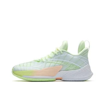Anta Light Horseman 3 Low Top Performance Basketball Shoes Men's White Green Pink