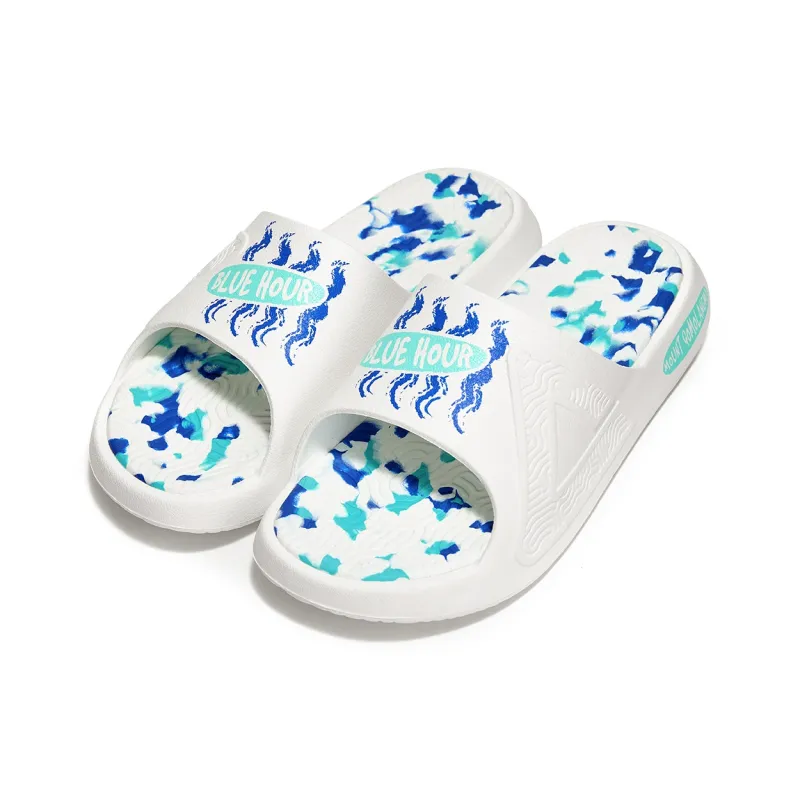 PEAK State Pole Guochuang Slippers Slide Slippers Unisex Mount Everest Blue Tone Moment-3