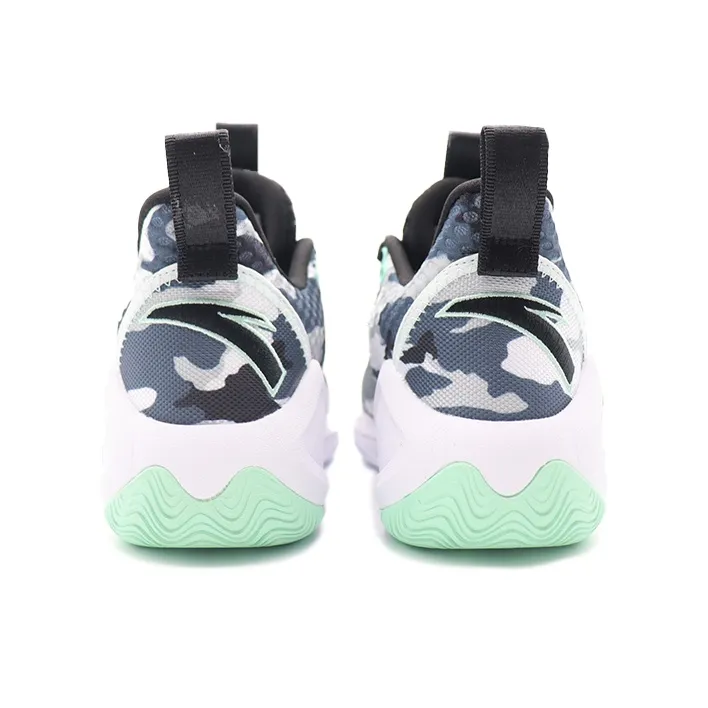 ANTA Alien 3 Basketball Shoes Men Mid Top White/Black/Gray-4