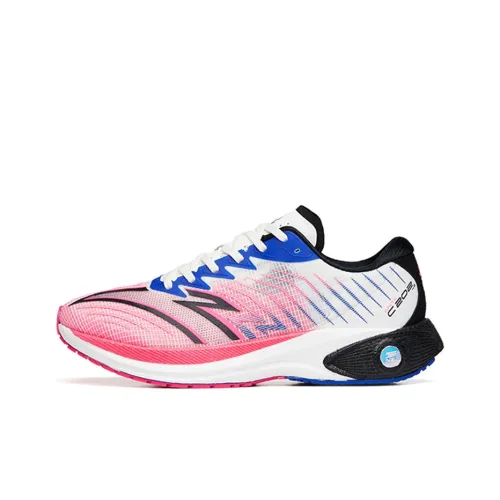 ANTA C202 4.0 Running Shoes Women's Low-Top Ivory White/Black/Glimmer Rose Red