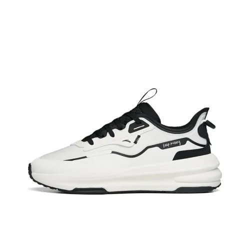 Anta C37 Series Cushioning Lightweight Wear Resistant Slip Resistant Low Top Sports Casual Shoes Women's White Black