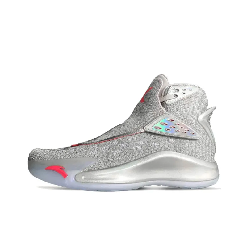Anta KT5 Slip Resistant Shock Absorbers High Top Performance Basketball Shoes Women's Gray-0