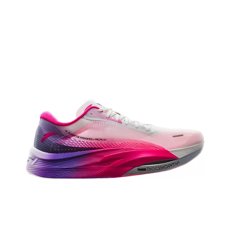 Anta C202 5 GT Cushioned Slip-Resistant Low-Top Running Shoes Men's White Red Purple-1