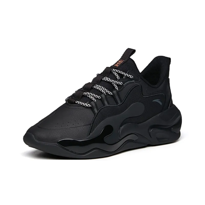 Anta Chao Worship 2.0 Low Top Casual Shoes Men's Pure Black-2