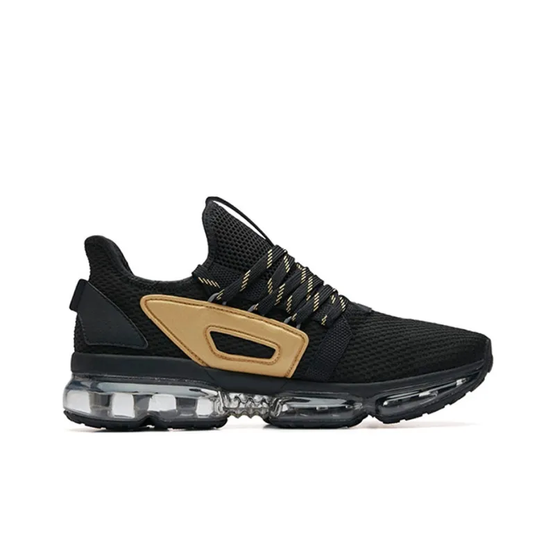 Anta SEEED Anti Slip Wear Resistant Low Top Running Shoes Men's Black Yellow-1