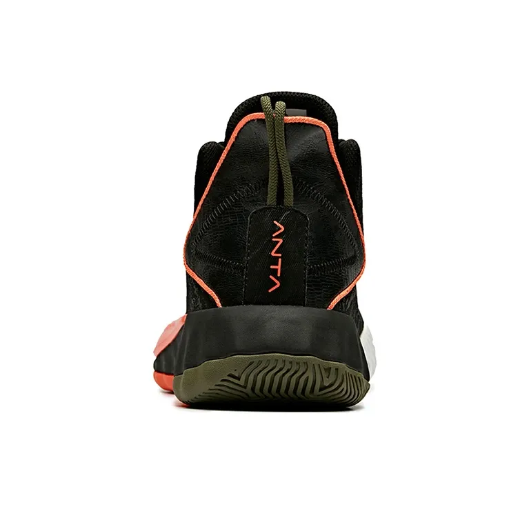 Anta Crazy 3 Low Top Basketball Shoes Men's Red Black-3