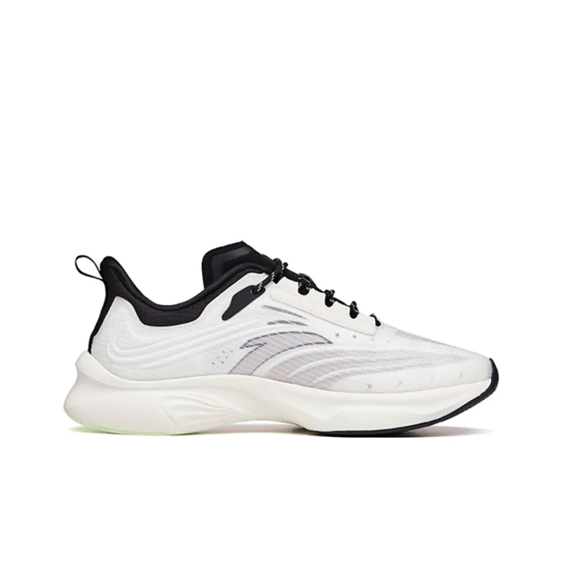 Anta Edge Cushioning, Slip Resistant, Abrasion Resistant Coverage Low Top Running Shoes Men's White Gray Black-1