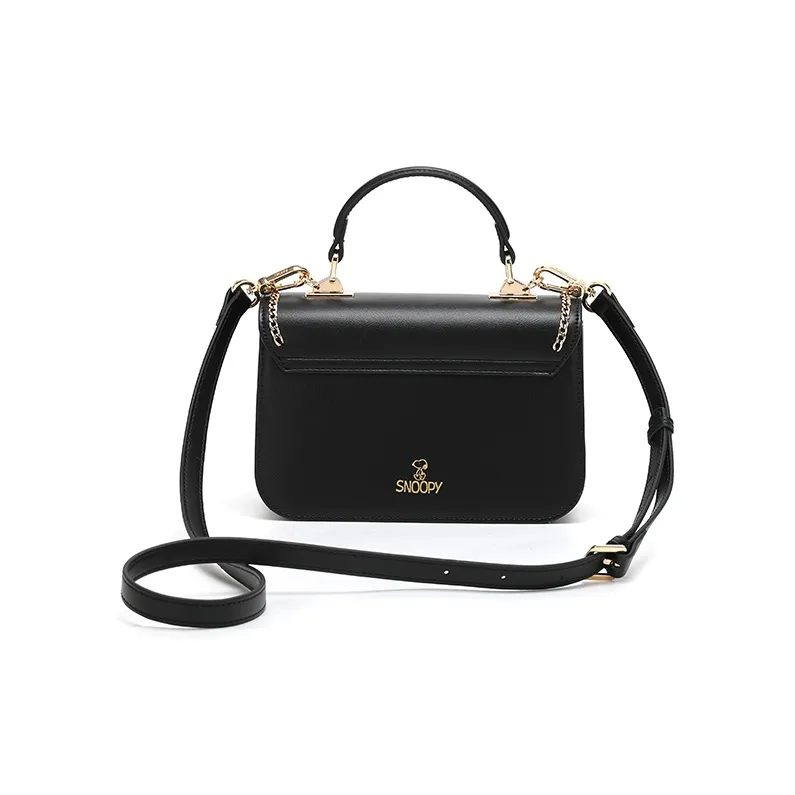 SNOOPY PU Shoulder Bag Crossbody Bag Handbag Regular Women's Black-4