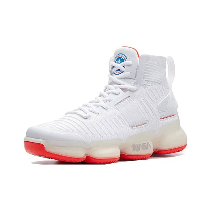 Anta SEEED Seed Plan High Top Performance Basketball Shoes Men's White Red-1