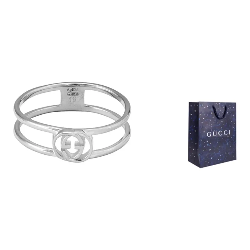 GUCCI 925 Sterling Silver Rings Unisex Silver-5