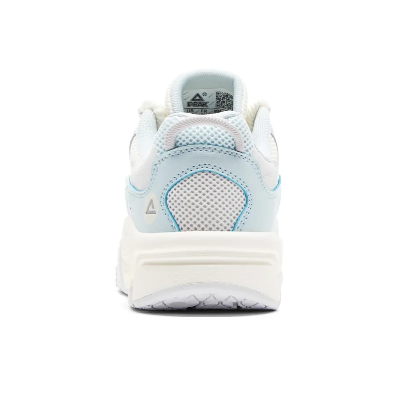 PEAK State Pole Roaming Coverage Cushioning Lightweight Low-Top Skateboard Shoes Women's Light Gray Light Blue-4