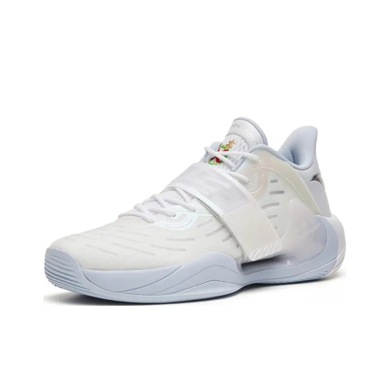Anta Water Flower 4 Cushioning Anti-Slip And Wear-Resistant Low-Top Basketball Shoes White-1