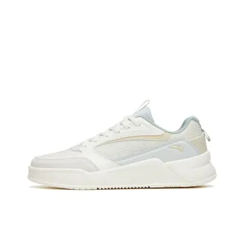Anta Rubber Bullet Anti Slip And Wear Resistant Lightweight Low Top Skateboard Shoes Women's White Blue