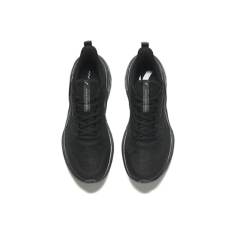 Anta A Shock Cushioned Slip Resistant Low Top Casual Running Shoes Men's Basic Black-2