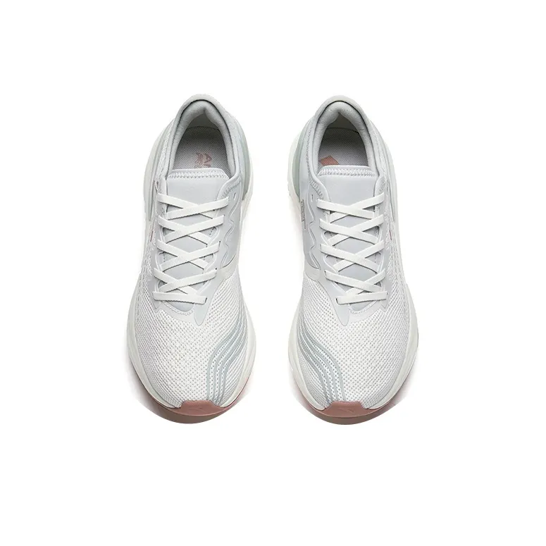 Anta Tron 2.0 Cushioning Anti Slip And Wear Resistant Low Top Running Shoes Women's White Pink Green-2