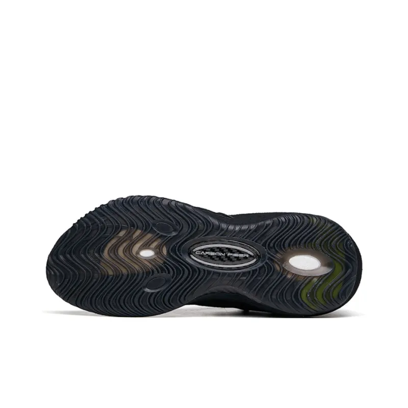 Anta Frenzy 3 Pro Cushioning Anti-Slip And Wear-Resistant Mid-Top Basketball Shoes Black-4