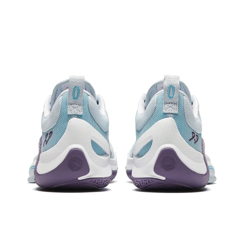 Anta Instantaneous 1 MOP Cushioning, Wear Resistant Low Top Basketball Shoes Men's Illusion Blue-3