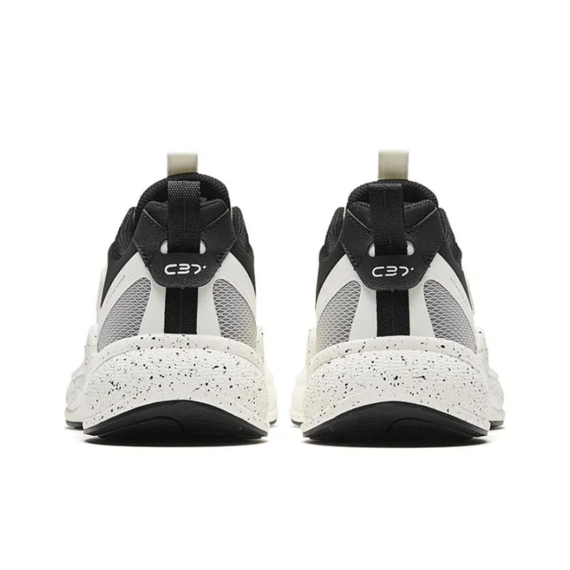 Anta C37+ Abrasion Resistant Low Top Running Shoes Men's Black White-3