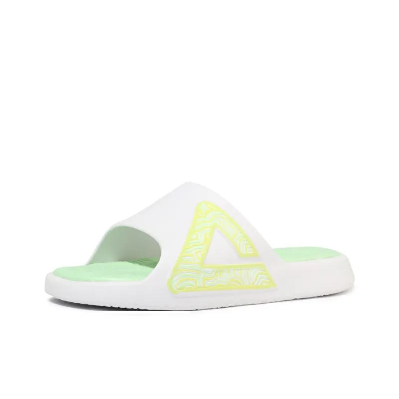 PEAK State Pole Classic Drag Slip Resistant Abrasion Resistant Slide Slippers Unisex White Green-2
