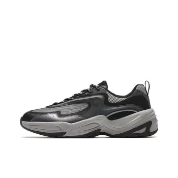 Anta Through Anti Slip Wear Resistant Low Top Chunky Sneakers Men's Black