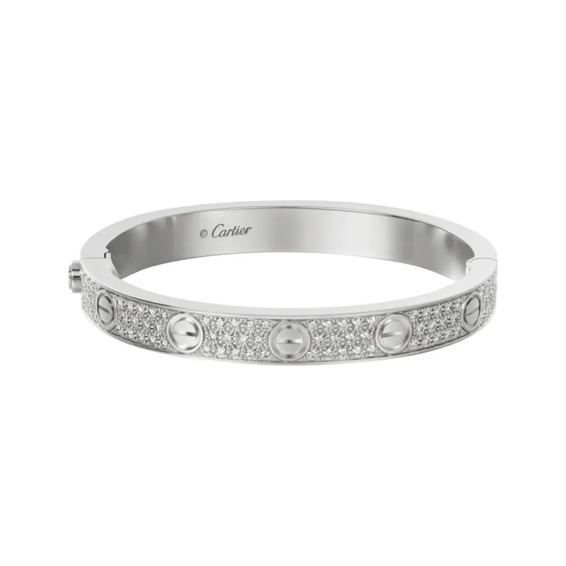 CARTIER 18K White Gold Bangles Unisex-0