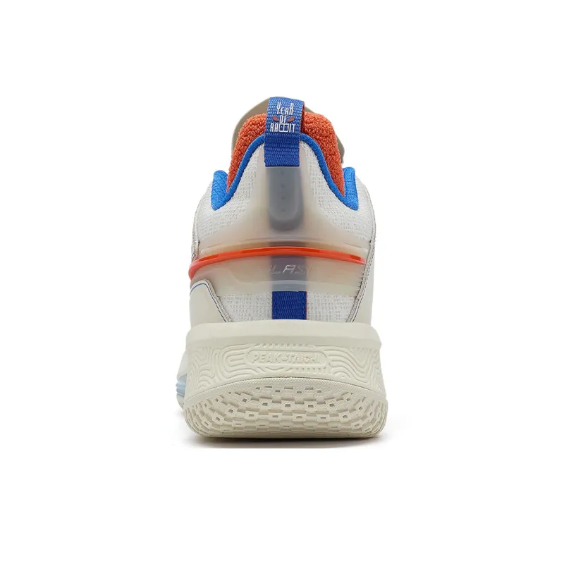 PEAK Flash 4 Anti Slip Wear Resistant Mid Top Basketball Shoes Men's Ecru-4